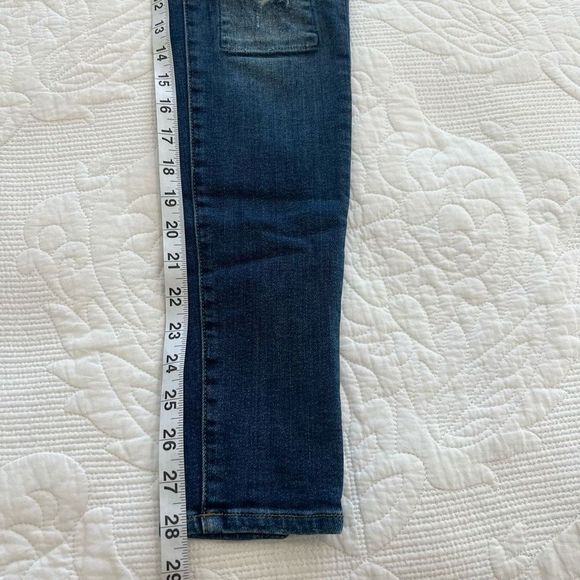 PRINCIPLE DENIM INNOVATORS Dreamer Distressed Knee Patch Skinny Ankle Jean, 25 - Picture 12 of 12